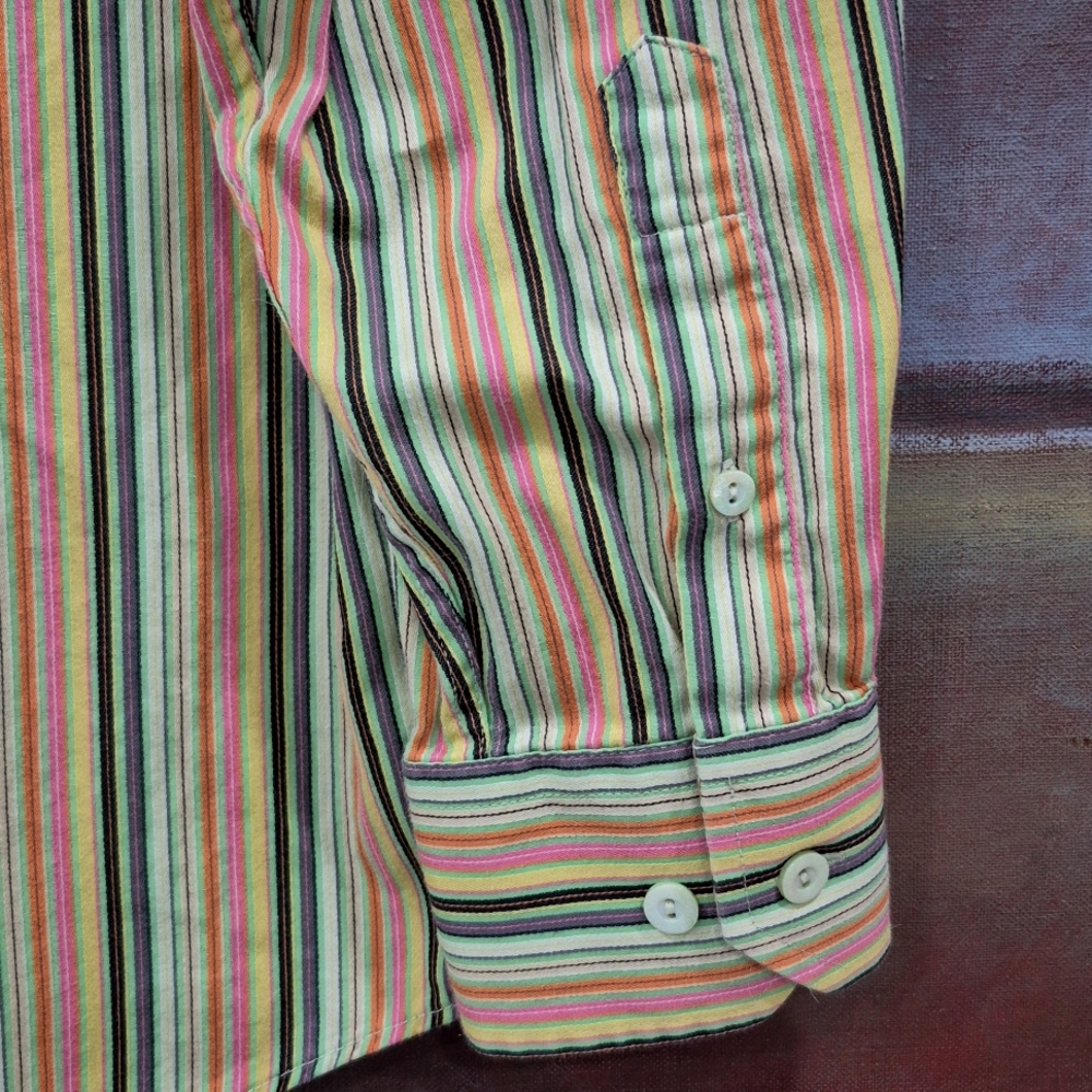 Bugatchi Uomo Multicolor Striped Button Down Shir… - image 6